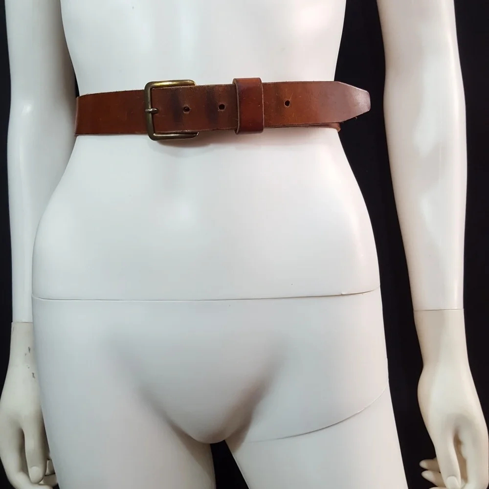 Vintage Brown Leather Belt